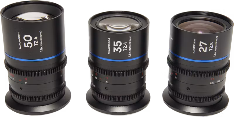 Laowa Nanomorph S35 Prime 3-Lens Bundle  (27mm, 35mm, 50mm) (Blue) - Canon RF
