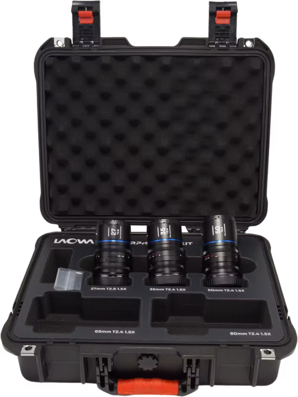 Laowa Nanomorph S35 Prime 3-Lens Bundle  (27mm, 35mm, 50mm) (Blue) - Canon RF