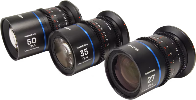 Laowa Nanomorph S35 Prime 3-Lens Bundle  (27mm, 35mm, 50mm) (Blue) - MFT