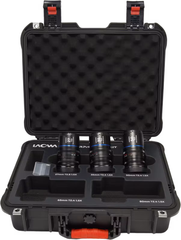 Laowa Nanomorph S35 Prime 3-Lens Bundle  (27mm, 35mm, 50mm) (Blue) - DL