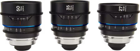Laowa Nanomorph S35 Prime 3-Lens Bundle  (27mm, 35mm, 50mm) (Blue) - Arri PL/Canon EF