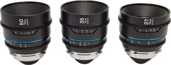 Laowa Nanomorph S35 Prime 3-Lens Bundle  (27mm, 35mm, 50mm) (Blue) - Arri PL/Canon EF