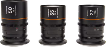 Laowa Nanomorph S35 Prime 3-Lens Bundle  (27mm, 35mm, 50mm) (Amber) - Canon RF