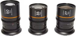 Laowa Nanomorph S35 Prime 3-Lens Bundle  (27mm, 35mm, 50mm) (Amber) - Canon RF