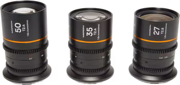 Laowa Nanomorph S35 Prime 3-Lens Bundle  (27mm, 35mm, 50mm) (Amber) - Canon RF