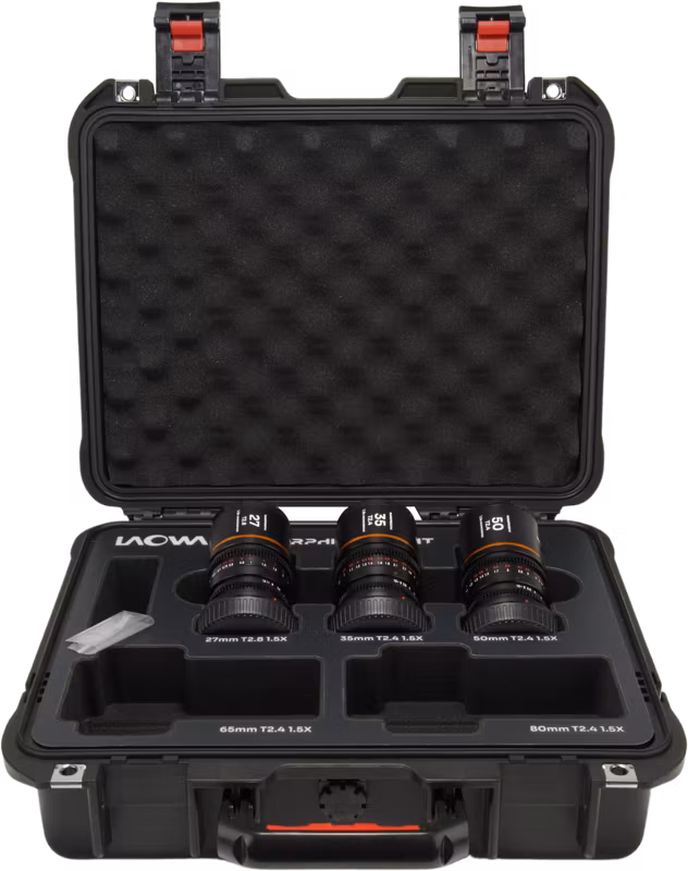 Laowa Nanomorph S35 Prime 3-Lens Bundle  (27mm, 35mm, 50mm) (Amber) - Nikon Z