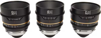 Laowa Nanomorph S35 Prime 3-Lens Bundle  (27mm, 35mm, 50mm) (Amber) - Arri PL/Canon EF