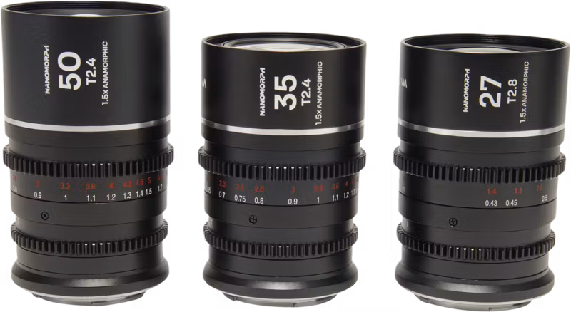 Laowa Nanomorph S35 Prime 3-Lens Bundle  (27mm, 35mm, 50mm) (Silver) - Canon RF