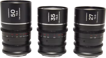 Laowa Nanomorph S35 Prime 3-Lens Bundle  (27mm, 35mm, 50mm) (Silver) - Canon RF
