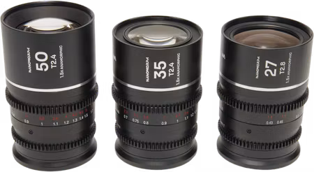 Laowa Nanomorph S35 Prime 3-Lens Bundle  (27mm, 35mm, 50mm) (Silver) - Canon RF