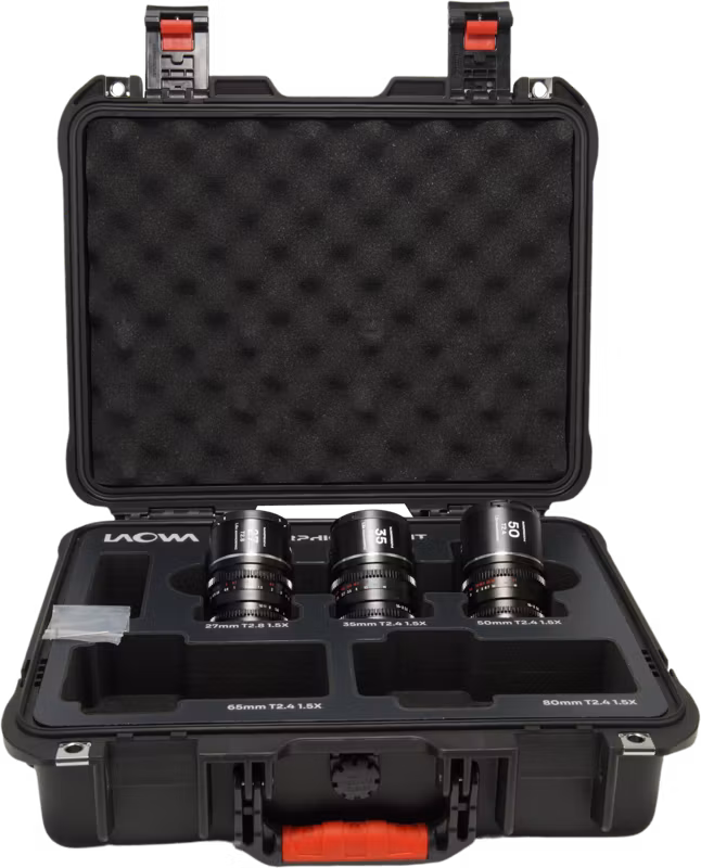 Laowa Nanomorph S35 Prime 3-Lens Bundle  (27mm, 35mm, 50mm) (Silver) - Canon RF