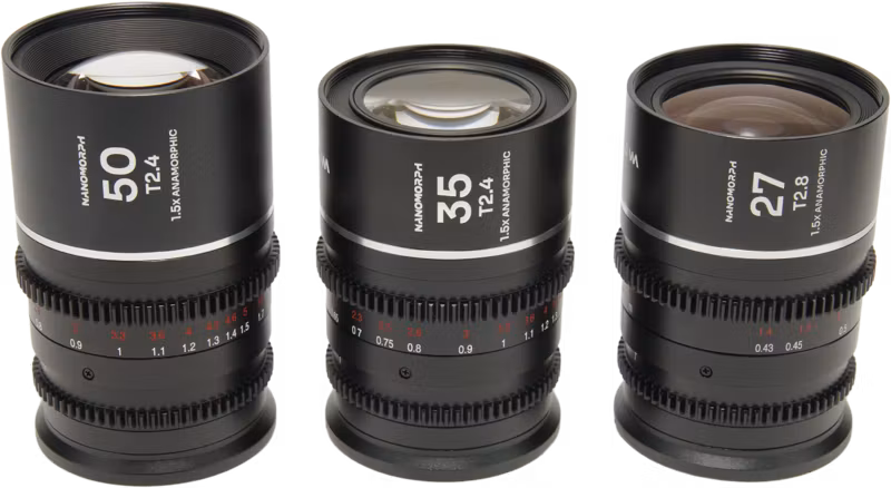 Laowa Nanomorph S35 Prime 3-Lens Bundle  (27mm, 35mm, 50mm) (Silver) - L Mount