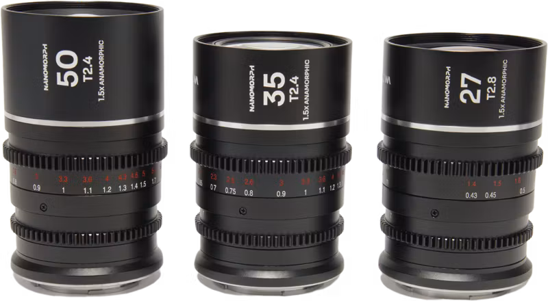 Laowa Nanomorph S35 Prime 3-Lens Bundle  (27mm, 35mm, 50mm) (Silver) - MFT