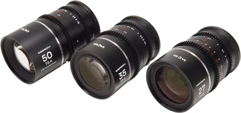 Laowa Nanomorph S35 Prime 3-Lens Bundle  (27mm, 35mm, 50mm) (Silver) - MFT