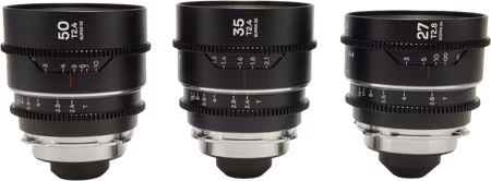 Laowa Nanomorph S35 Prime 3-Lens Bundle  (27mm, 35mm, 50mm) (Silver) - Arri PL/Canon EF