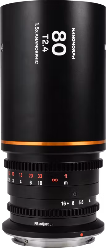 Laowa Nanomorph 80mm T2.4 1.5X S35 (Amber) - Sony E