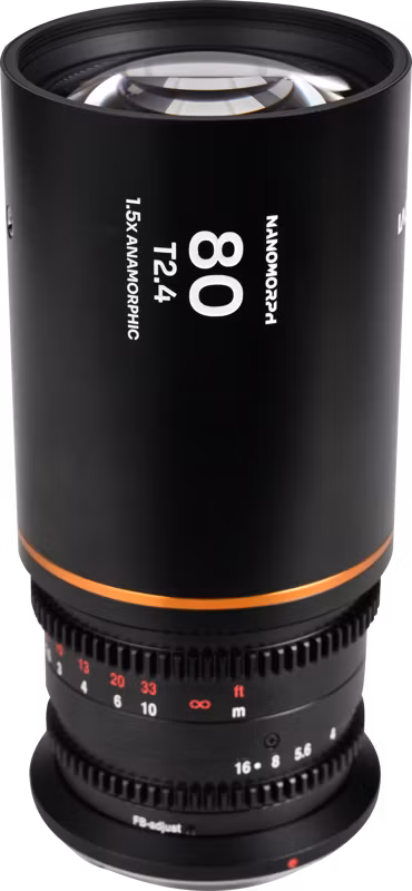 Laowa Nanomorph 80mm T2.4 1.5X S35 (Amber) - Canon RF