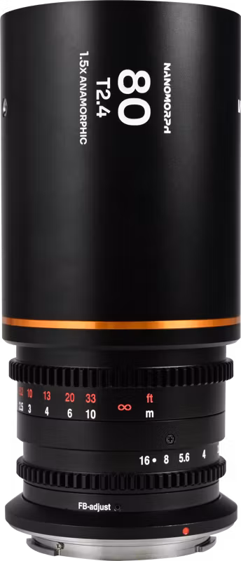 Laowa Nanomorph 80mm T2.4 1.5X S35 (Amber) - L Mount