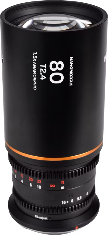 Laowa Nanomorph 80mm T2.4 1.5X S35 (Amber) - L Mount
