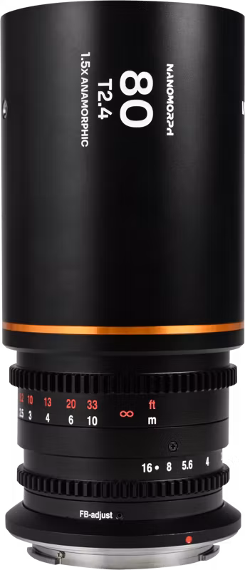 Laowa Nanomorph 80mm T2.4 1.5X S35 (Amber) - DL