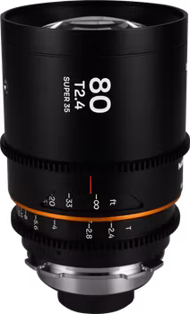 Laowa Nanomorph 80mm T2.4 1.5X S35 (Amber) - Arri PL/Canon EF