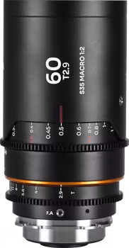 Laowa Nanomorph 60mm T2.9 1.5X S35 Macro 1:2 (Amber) - Arri PL/Canon EF