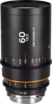 Laowa Nanomorph 60mm T2.9 1.5X S35 Macro 1:2 (Amber) - Arri PL/Canon EF