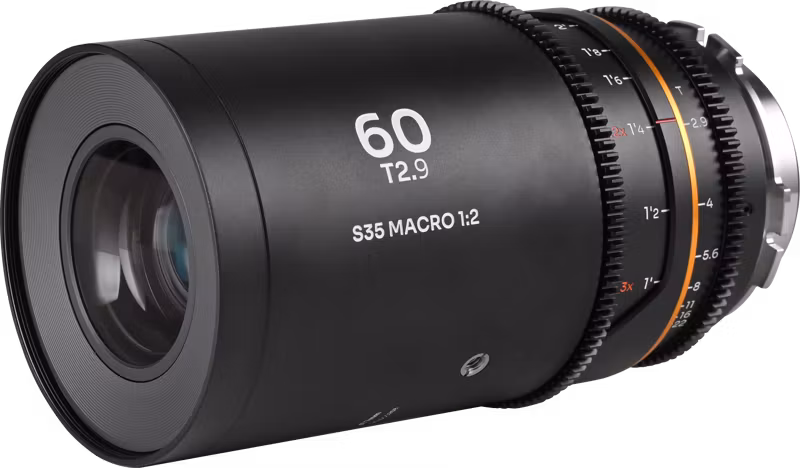 Laowa Nanomorph 60mm T2.9 1.5X S35 Macro 1:2 (Amber) - Arri PL/Canon EF