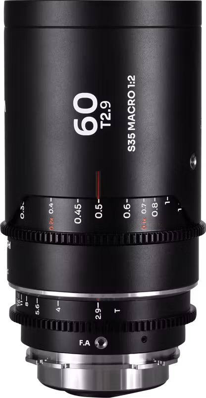 Laowa Nanomorph 60mm T2.9 1.5X S35 Macro 1:2 (Silver) - Arri PL/Canon EF