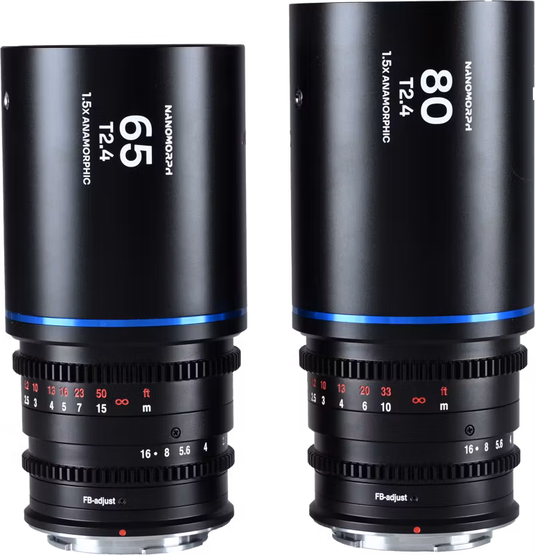 Laowa Nanomorph S35 Prime 2-Lens Bundle  (65mm,80mm) (Blue) - L Mount