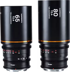 Laowa Nanomorph S35 Prime 2-Lens Bundle  (65mm,80mm) (Amber) - Canon RF