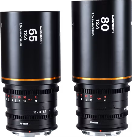Laowa Nanomorph S35 Prime 2-Lens Bundle  (65mm,80mm) (Amber) - Canon RF