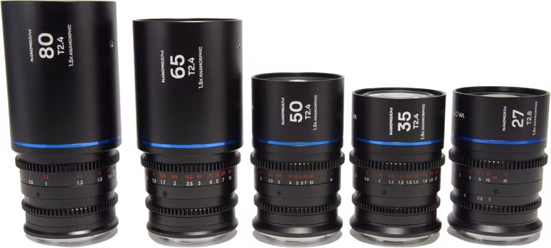 Laowa Nanomorph S35 Prime 5-Lens Bundle  (27+35+50+65+80mm) Blue - Sony E