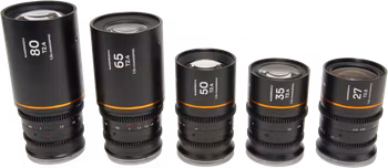 Laowa Nanomorph S35 Prime 5-Lens Bundle  (27+35+50+65+80mm) Amber  - Fuji X
