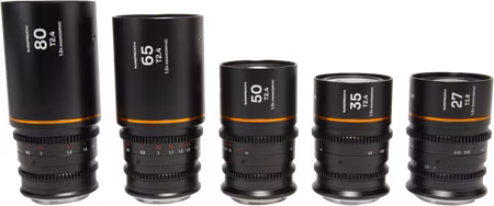 Laowa Nanomorph S35 Prime 5-Lens Bundle  (27+35+50+65+80mm) Amber  - Canon RF