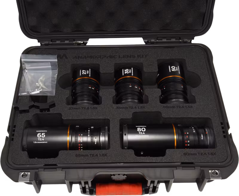 Laowa Nanomorph S35 Prime 5-Lens Bundle  (27+35+50+65+80mm) Amber  - Canon RF