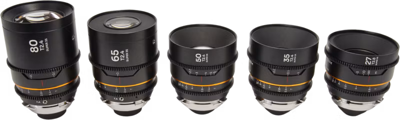 Laowa Nanomorph S35 Prime 5-Lens Bundle  (27+35+50+65+80mm) Amber  - Arri PL/Canon EF