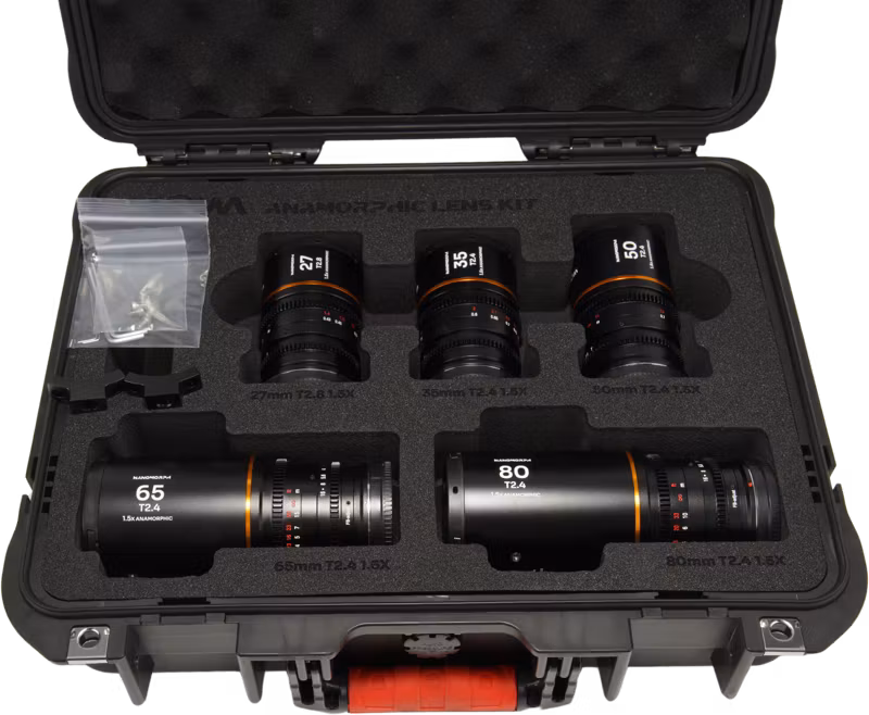 Laowa Nanomorph S35 Prime 5-Lens Bundle  (27+35+50+65+80mm) Amber  - DL