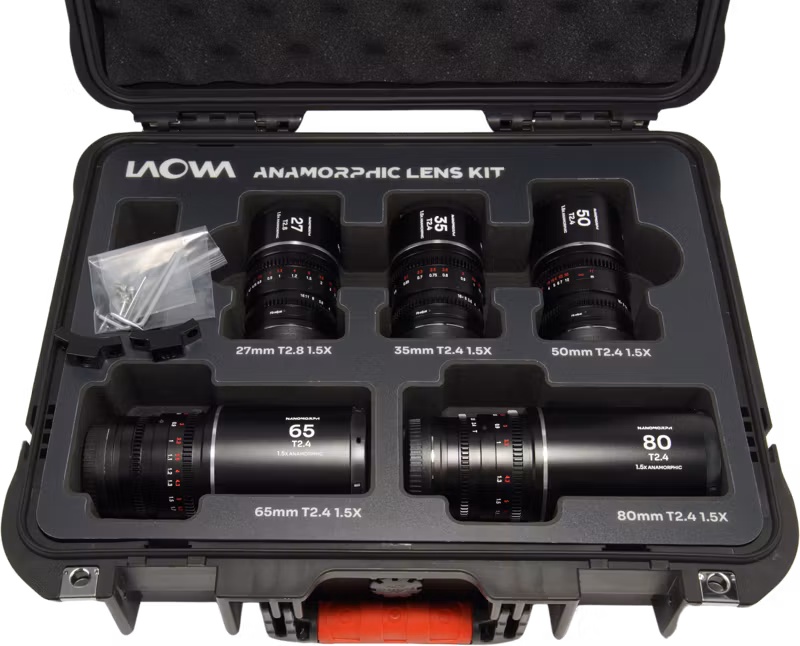 Laowa Nanomorph S35 Prime 5-Lens Bundle  (27+35+50+65+80mm) Silver  - Sony E