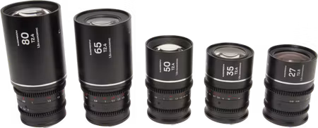 Laowa Nanomorph S35 Prime 5-Lens Bundle  (27+35+50+65+80mm) Silver - Canon RF