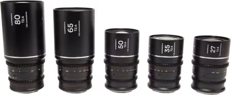 Laowa Nanomorph S35 Prime 5-Lens Bundle  (27+35+50+65+80mm) Silver - Canon RF