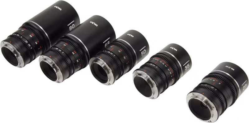 Laowa Nanomorph S35 Prime 5-Lens Bundle  (27+35+50+65+80mm) Silver - Canon RF