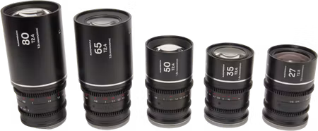 Laowa Nanomorph S35 Prime 5-Lens Bundle  (27+35+50+65+80mm) Silver - L Mount