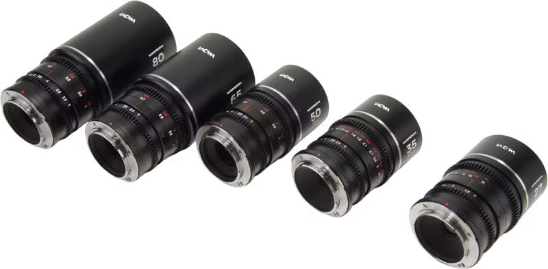 Laowa Nanomorph S35 Prime 5-Lens Bundle  (27+35+50+65+80mm) Silver - L Mount