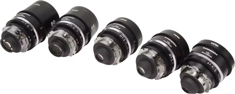 Laowa Nanomorph S35 Prime 5-Lens Bundle  (27+35+50+65+80mm) Silver - Arri PL/Canon EF