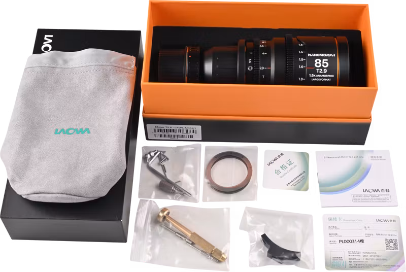 Laowa Nanomorph LF 85mm T2.9 1.5X (Amber) - Arri PL/Canon EF