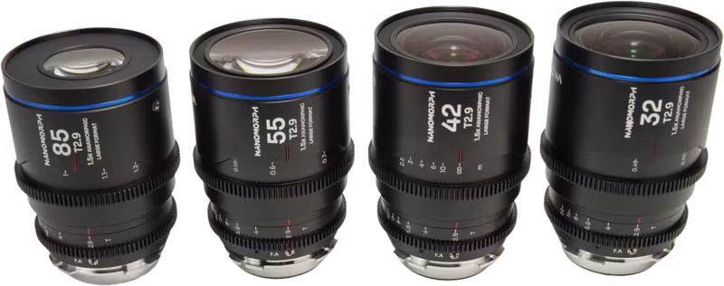 Laowa Nanomorph LF Prime 4-Lens Bundle  (32+42+55+85mm) Blue - Arri PL/ Canon EF