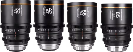 Laowa Nanomorph LF Prime 4-Lens Bundle  (32+42+55+85mm) Amber - Arri PL/ Canon EF