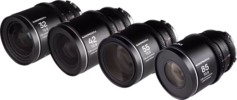 Laowa Nanomorph LF Prime 4-Lens Bundle  (32+42+55+85mm) Silver - Arri PL/ Canon EF