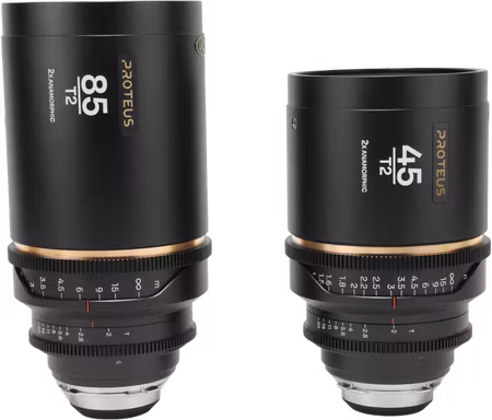 Laowa Proteus 2X Anamorphic 2-Lens Bundle Set B (45mm, 85mm) - Amber - Arri PL/Canon EF